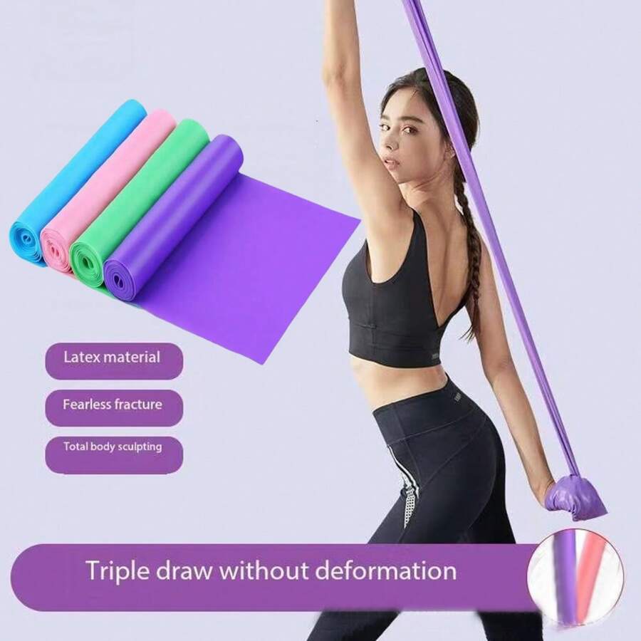 3 cái/bộ Dây kháng lực Yoga, Dây kháng lực cao su thể dục, Tập kéo giãn Thiết bị tập Yoga Pilates Thích hợp cho tập luyện tại nhà hoặc tập thể dục, Để tăng cường cơ, ngực, chân - Nhiều màu - Xem 1