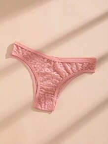 3pcs Women Lace V-Waist Seamless Underwear Breathable Sports Briefs - Multicolor - View 4