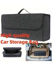 Organisateur de coffre de voiture en feutre pliable 1 pièce - Solution de stockage légère et économiseuse d'espace pour l'organisation des véhicules et des voyages sans encombrement