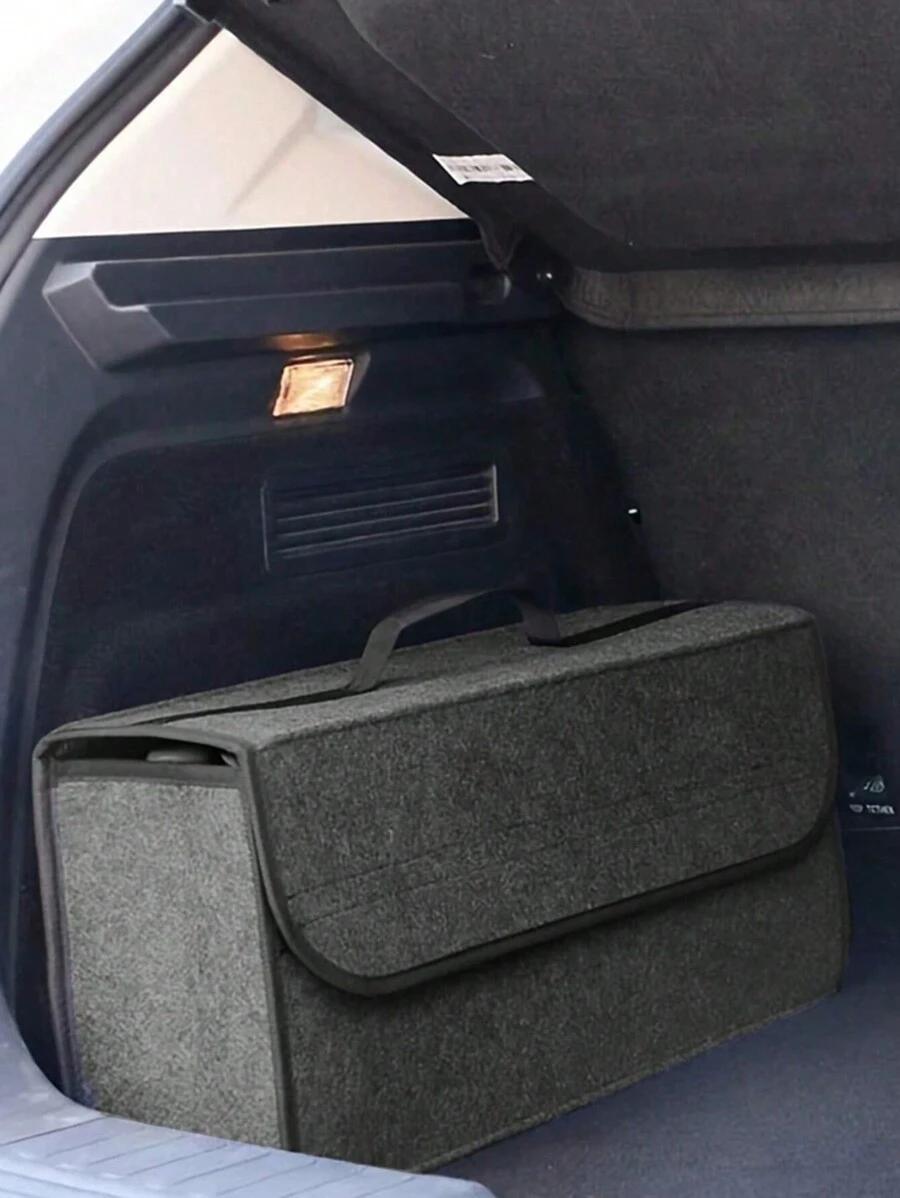 Organisateur de coffre de voiture en feutre pliable 1 pièce - Solution de stockage légère et économiseuse d'espace pour l'organisation des véhicules et des voyages sans encombrement