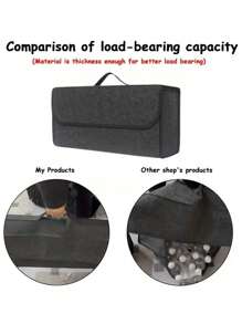 Organisateur de coffre de voiture en feutre pliable 1 pièce - Solution de stockage légère et économiseuse d'espace pour l'organisation des véhicules et des voyages sans encombrement