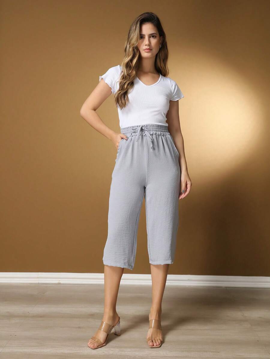 Pantacurt Duna Pants Solid Women - 灰色 - 查看 1