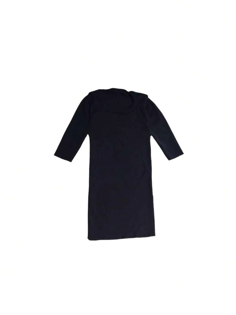 Princess Ribbed Modal Blouse - 黑色 - 查看 1