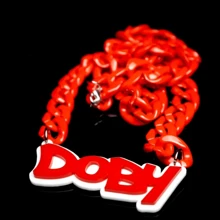 Phong cách Punk cá nhân Lớp cắt Laser Acrylic Tên Mặt dây chuyền Vòng cổ, Quà tặng trang sức dự tiệc - Vòng cổ hip hop acrylic - Xem 9