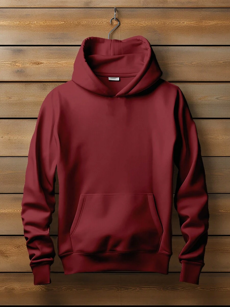 Plain Sweatshirt With No Print And Hood  2042 - Màu Tím - Xem 1