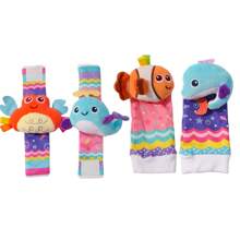Baby Rattle Socks, Colorful Decorative Bracelet Wrist Rattle Shaking Toys, Easter Gift - Ocean Toy Socks 4-piece Set - View 8