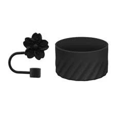 1 Peça Capa de Silicone Rosqueada para Garrafa de Água, 1 Peça Tampa de Silicone com Flor de Maçã-Brava (Compatível com Canudo de 10mm/0,39 polegada), Acessórios Portáteis à Prova de Derrapagem, Choque, Ruído e Poeira para Garrafas de Água, Compatível com , Esportes, Camping, Fitness, Presente do Dia das Mães