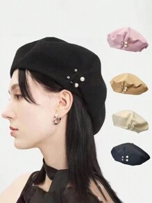 1 pieza Boina francesa elegante - Disfraz y fiesta de disfraces de lana de moda para adultos - Boinas unisex - boina de lana - Ver 8