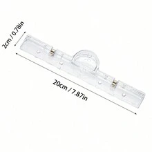 1pc Magnetic Transparent Clip For Documents And Receipts, Practical Helper For Home And Office Use, Suitable For Fridge - White - View 9