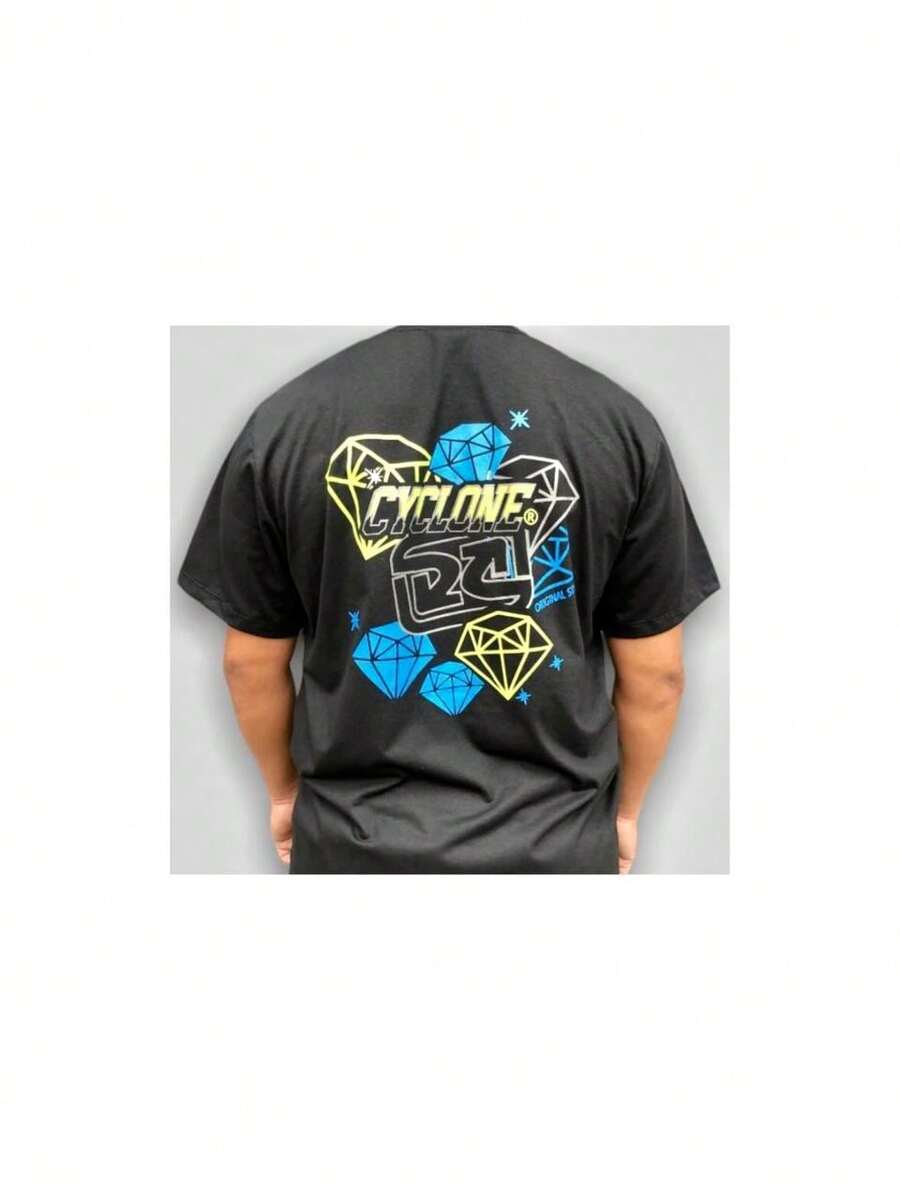 CYCLONE Men's T-Shirt 100% Cotton (Varied Color And Print) - 彩色 - 查看 1