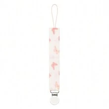 1 件双层皱褶面料时尚印花婴儿奶嘴夹和不锈钢奶嘴夹，适合日常使用 - 彩色 - 查看 21