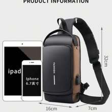 USB Anti-Theft Shoulder Backpack Crossbody Bag Fanny Pack