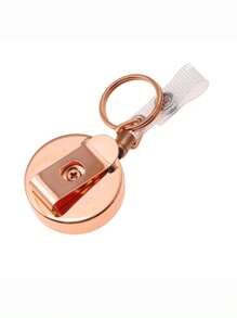 1 Peça Presilha Retrátil de Metal Premium - Suporte de Crachá de Cartão de Identificação com Corrente de Passe de Porta e Chaveiro - Suprimentos de Escritório para Trabalho e Uso Diário - Clipe de Crachá Eletrodepositado, Corda de Metal Retrátil, Fivela de Puxar Fácil, Conjunto de Suporte Anti-Perda de Cartão de Identificação, Incluindo 1 Fivela de Puxar Fácil, Acessório de Carro, Enfeite de Bolsa, Mochila para Escola, Letra Fofa, Gótica Y2k