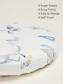 GLLQUEN BABY 4件套婴儿床单，透气柔软，贴合床垫，弹性旅行床品，时尚花卉图案，男女宝宝均适用，32英寸 x 16英寸（和平图案），Oeko-Tex认证 - 和平鴿 - 查看 5