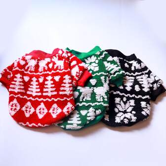 Pet Christmas Clothes - Warm Sweatshirt For Small Dogs And Cats