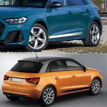 Auto Tür Aufkleber Seitenschweller Grafiken Rennenstreifen Autoteile für Audi A1 8X GB GBA Sportback Ego Plus TFSI E-Tron Urban