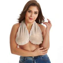 Candy Color Nursing Neck Bra Tata Towel Anti-Slip Bath Towel Bra - Black - View 2