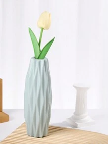 1个简约装饰花瓶，适用于客厅、床头柜、茶几、电视柜，精致塑料花瓶，创意装饰花瓶，简约清新的白色现代北欧风格家居装饰 - 彩色 - 查看 6