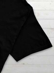 Men's Cotton T-Shirt Heart With Arrow Catching Fire Minimalist Premium - 黑色 - 查看 3