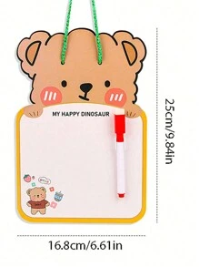 1 pieza Pizarra de dibujo borrable con cuerda de colgar enviada al azar (estilo/color/accesorios aleatorios), de vuelta a la escuela - Multicolor - Ver 2