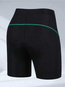 BEROY 女士騎行內衣，加墊設計，寬鬆腰帶，輕薄透氣網布，適用於單車騎行啦啦隊運動車手練習。 - 綠色 - 查看 3