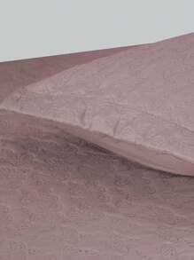 3-Piece Bedspread Quilt Kit Complete Box Bed Ultrasonic Butterfly Quilted - 乾枯玫瑰色 - 查看 2