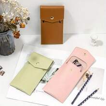 Bolsa de gran capacidad de almacenamiento con múltiples compartimentos, de unicolor, para estudiante, con bolsillo para gafas, organizador para volver a la escuela y universidad - Multicolor - Ver 7