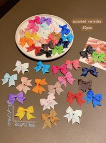 40 件多色蝴蝶发夹，甜美韩国时尚发饰，适合日常使用 - 彩色 - 查看 2