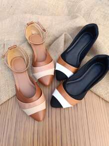 Kit 2 Pairs Women's Salome Pointed Toe Sneakers Comfortable Elegant Casual Black White Caramel Jeans Moda Gringa Promotion - 駝色 - 查看 2