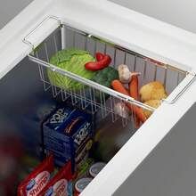 Freezer Baskets For Chest Freezer, Expandable Deep Freezer Organizer Bins Wire Basket Storage Adjustable From 16.5" To 26.5", Stainless Steel Over The Sink Dish Drying Rack For Kitchen - Silver - View 3