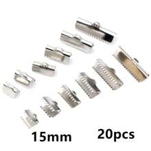 20 pièces Fermoir à boucle plate en acier inoxydable pour la fabrication de bijoux, connecteurs pour collier, bracelet, DIY