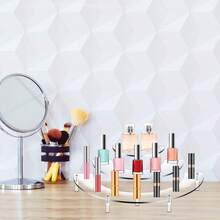 Acrylic Display Riser, 3-Layer Transparent Cupcake Rack Riser, Perfume Rack Receiver, Half Moon Dessert Rack, Food Display Rack - Transparent - View 7