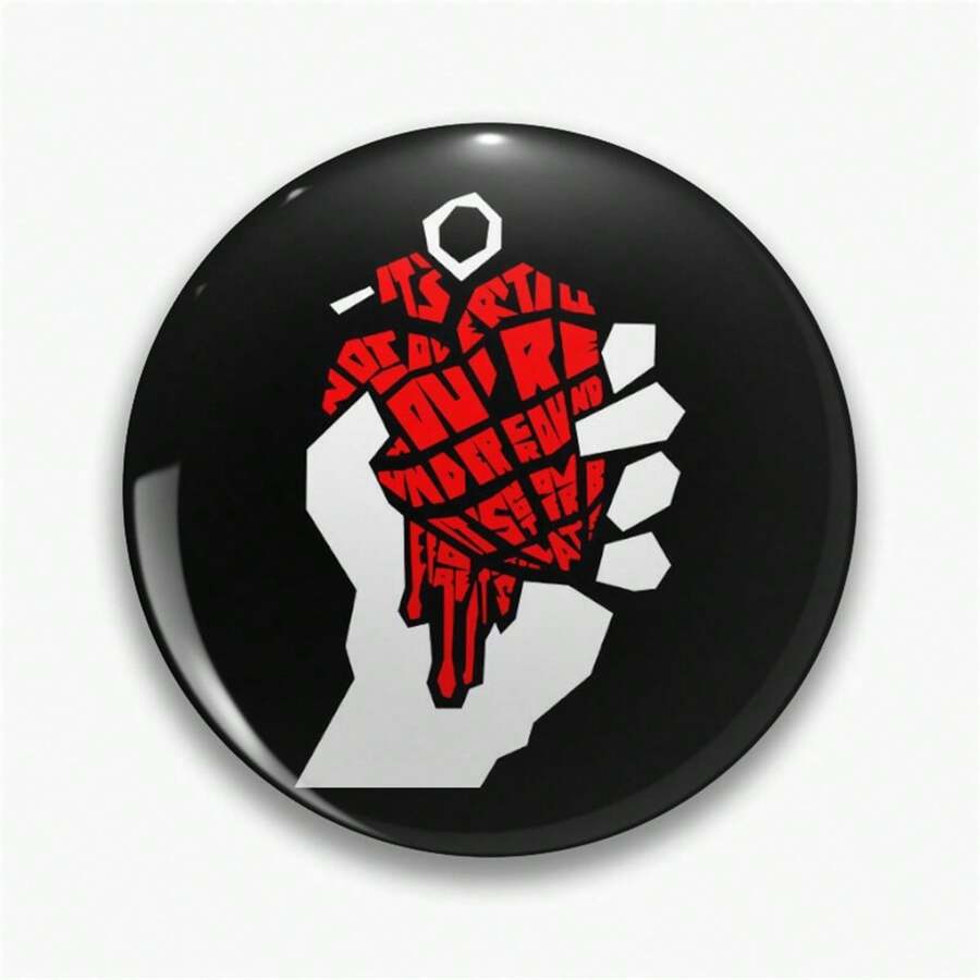 44mm 1.7inch Pins Broach DIY Buttons Snap-In Craft - Black - View 1