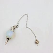 1 pieza Cuarzo rosa natural Colgante péndulo Adivinación Cuentas redondas Piedra cristal Cono Pendientes Joyería - Colgante giroscópico - Ver 21