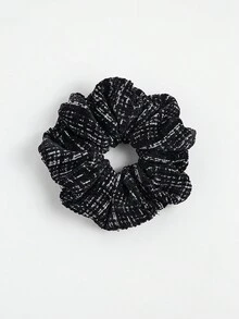 1 件黑色粗格子发圈，百搭发饰，适合发髻、马尾辫，秋冬季 - 彩色 - 查看 7