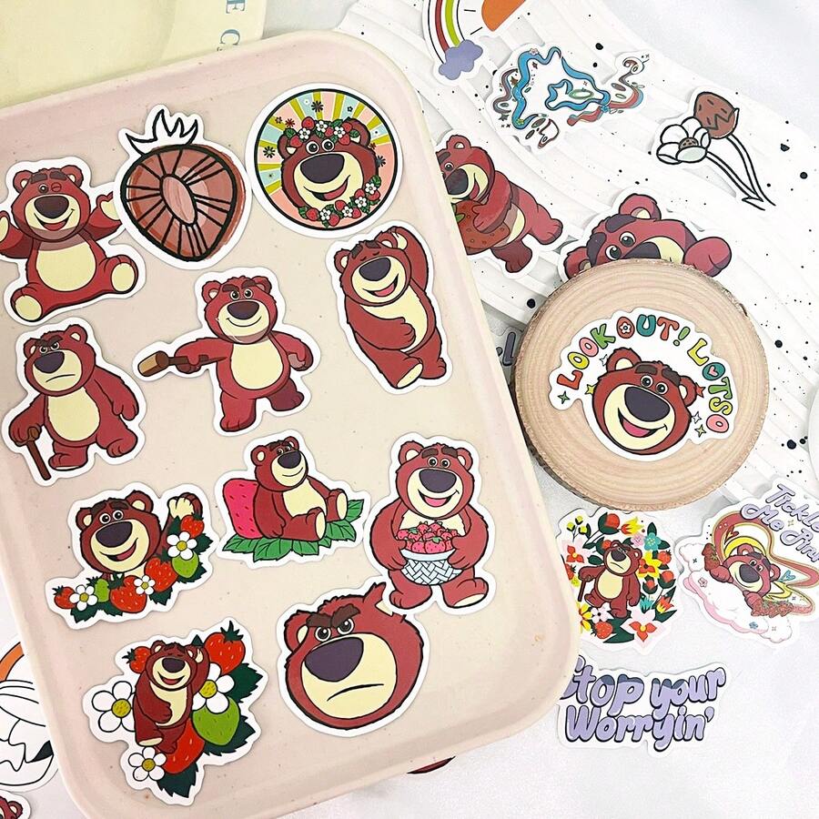 50 miếng dán  Lots-O'-Huggin' Bear Bình nước Hành lý Máy tính xách tay Quà tặng sinh nhật - 50 cái - Xem 1