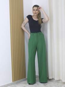 Women Pants - màu xanh lá - Xem 3