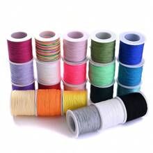 1 Rolo Corda de Nó Chinês de Cordão de Nylon para Fazer Pulseiras, Colares, Artesanato Manual Acessórios, Comprimento 95m/3740in, Largura 0,8mm