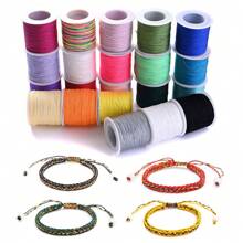 1 Rolo Corda de Nó Chinês de Cordão de Nylon para Fazer Pulseiras, Colares, Artesanato Manual Acessórios, Comprimento 95m/3740in, Largura 0,8mm