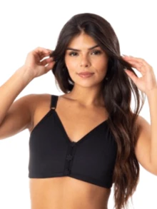 Kit 2 Women's Comfortable Bra Without Pads Reinforced Strap Support Smooth Basic Flower Detail - 彩色 - 查看 5