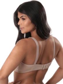 Kit 2 Women's Comfortable Bra Without Pads Reinforced Strap Support Smooth Basic Flower Detail - 彩色 - 查看 3