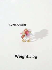 Vintage Set mit mehrlagigen Edelstahl-Ringen mit Retro-Frische-Wasserperlenhohlschmetterling- und Blumenmotiven, geeignet für den täglichen Gebrauch von Frauen, Halloween, Valentinstag, Thanksgiving, Partys, Reisen, Feiertagsgeschenke, Freundschaftsschmuck - Verschiedenfarbig - Übersicht 8