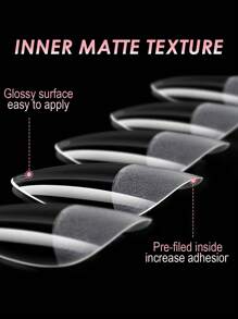 240 Stücke weiche Gel Nagel Tipps, Halbe matte volle Abdeckung Aufklebe-Nageltips in Mandelform, quadratisch, Sarg-Form, französisch, dünnes Vorderende, dickes Hinterende, perfekter Sitz und feste Textur, ablösbare Gel Verlängerungs-Nagelhüllen, Aufklebe-Nägel, Nagelbedarf, geeignet für Mädchen und Damen, Maniküre Selbstmach-Set