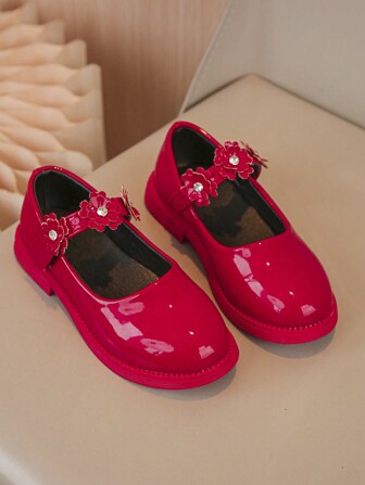 Girls Princess Shoes, New Leather Shoes, Versatile Design, Spring & Autumn Season, Suitable For Children Daily Wear And Performance