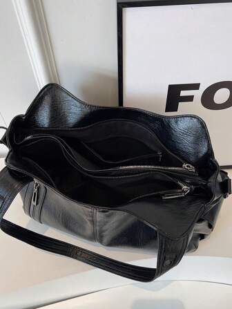 Bolso de tote de PU casual y a prueba de agua con diseño de múltiples bolsillos y compartimentos, bolso de hombro multifuncional cruzado, adecuado para adolescentes, estudiantes universitarias, trabajadoras de cuello blanco y principiantes, perfecto para trabajo, viajes de negocios, compras, viajes al aire libre y escuela, bolso de gran capacidad para mujer