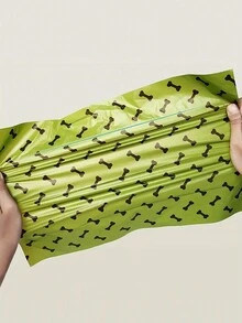 12 包宠物垃圾袋、便便袋、印花、狗便袋、狗便袋、遛狗清洁袋、户外旅行时狗狗的必备物品 - 彩色 - 查看 6