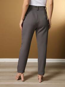 Women's Pants/Tailor Pants/Basic Pants/Elegant Pants/Skinny Pants/Blogger Pants/Fashion Pants - 深灰色 - 查看 4