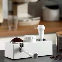 1 pieza Estación de compactación de espresso, Tapete de compactación de espresso, Soporte para portafiltros de café de 51/53/58mm, Compactador y distribuidor de plástico, Organizador de accesorios de espresso 3 en 1 para herramientas de barista en mostradores/tiendas/encimeras