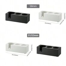 1 pieza Estación de compactación de espresso, Tapete de compactación de espresso, Soporte para portafiltros de café de 51/53/58mm, Compactador y distribuidor de plástico, Organizador de accesorios de espresso 3 en 1 para herramientas de barista en mostradores/tiendas/encimeras