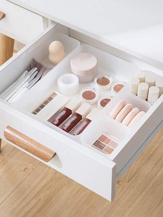 1PC/5pcs/10pcs抽屉整理盘收纳盒卧室、床头柜、抽屉、梳妆台、浴室和厨房抽屉、磨砂收纳盒、桌面和抽屉收纳盒、适用于假日海滩、浴室收纳、卧室收纳、大容量